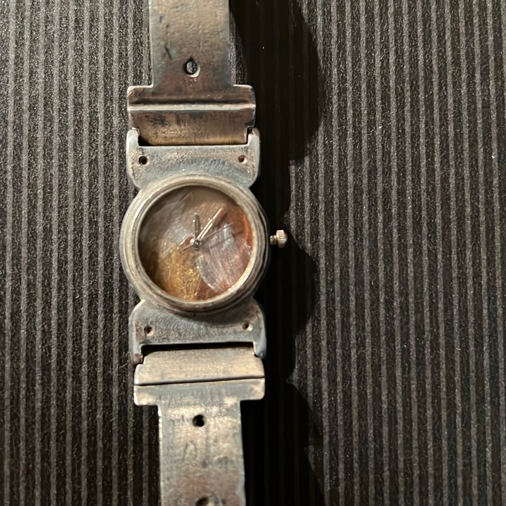 Watch Craft hand made from brushed silver. New Battery.
